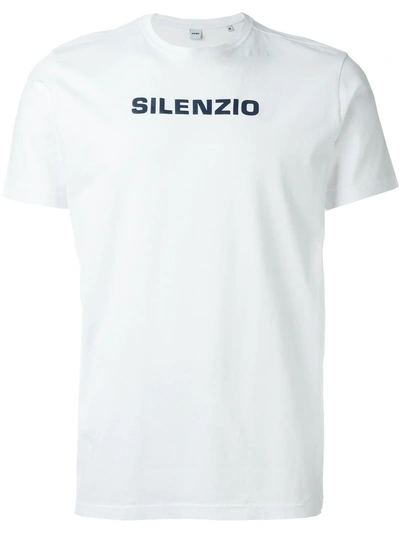 Aspesi Silenzio Print T-shirt In White