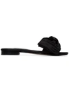 Newbark Black Eva Satin Slides In Black