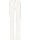 RAF SIMONS STRAIGHT LEG LOGO PATCH JEANS