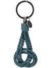 BOTTEGA VENETA BOTTEGA VENETA INTRECCIATO KEYRING - 蓝色