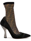 FENDI COLIBRÌ FF MOTIF SOCK BOOTS