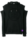 ICOSAE CUT OUT SHOULDER HOODIE