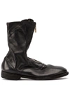 GUIDI ZIPPED LOW-HEEL ANKLE BOOTS