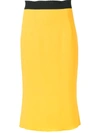 DOLCE & GABBANA DOLCE & GABBANA FITTED PENCIL SKIRT - YELLOW