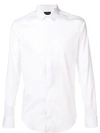 Emporio Armani Long-sleeve Fitted Shirt In White