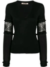 dressing gownRTO CAVALLI SHEER SLEEVES PULLOVER