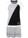 ROBERTO CAVALLI SHORT PANELLED DRESS