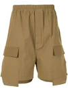 RICK OWENS RICK OWENS CARGO BOXER SHORTS - 棕色