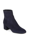 GIANVITO ROSSI Suede Block Heel Booties