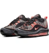 Nike Air Max 98 Sneakers In Gun Smoke/ Lava Glow/ Grey