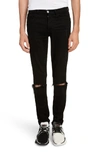 GIVENCHY SKINNY FIT DISTRESSED JEANS,BM50AA501M