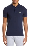 Lacoste Slim Fit Core Polo In Navy Blue