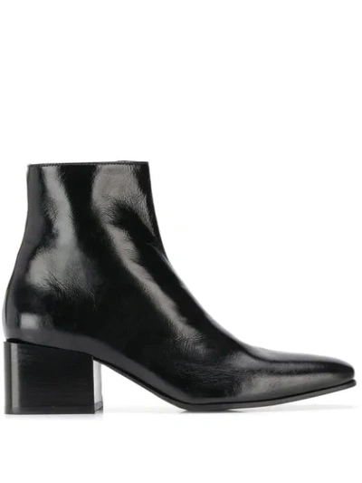 Acne Studios Birgit Patent Leather Boots In Black