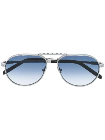 Hublot Eyewear Aviator Frame Sunglasses In 75 Silver