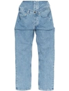 Y/PROJECT wide leg extended waistband jeans