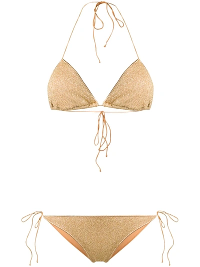 OSEREE LUMIÈRE METALLIC TRIANGLE BIKINI