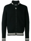 DOLCE & GABBANA LOGO WAFFLE KNIT CARDIGAN