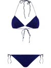 Oseree Lumière Rose Triangle Bikini In Blue