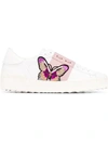 VALENTINO GARAVANI VALENTINO VALENTINO GARAVANI BUTTERFLY PRINT TRAINERS - 白色