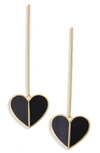 KATE SPADE HERITAGE SPADE HEART LINEAR EARRINGS,WBRUH251