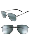 MAUI JIM HALEIWA 56MM POLARIZEDPLUS2 MIRRORED NAVIGATOR SUNGLASSES,328-02D