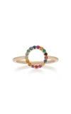 WITH LOVE DARLING WOMEN'S PARTNERSHIP 14K GOLD MULTI-STONE RING,712847