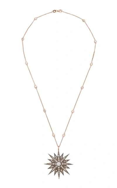 Toni + Chloe Goutal Lulu One-of-a-kind Antique Rose Gold Diamond Neckl In Silver