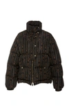 FERRAGAMO CHAIN LINK PRINTED SHELL PUFFER COAT,13F567