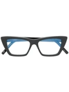 Saint Laurent Cat-eye Shaped Glasses In Black