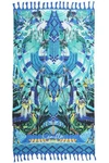 CAMILLA CAMILLA WOMAN PRINTED COTTON-TERRY BEACH TOWEL BLUE,3074457345619611630