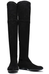 ROBERT CLERGERIE ROBERT CLERGERIE WOMAN FISSAJ STRETCH-SUEDE OVER-THE-KNEE BOOTS BLACK,3074457345620059182