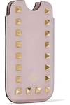 VALENTINO GARAVANI VALENTINO GARAVANI WOMAN ROCKSTUD LEATHER IPHONE 5/5S/SE CASE PASTEL PINK,3074457345618869348