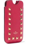 VALENTINO GARAVANI VALENTINO GARAVANI WOMAN ROCKSTUD LEATHER IPHONE 5 CASE FUCHSIA,3074457345618882637