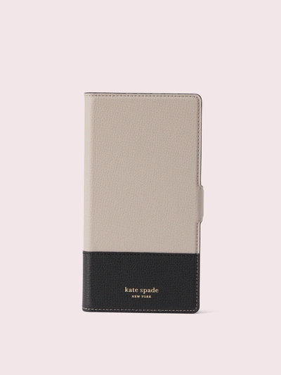 Kate Spade Sylvia Iphone Xs Max Magnetic Wrap Folio Case In Neutrals