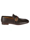 GUCCI LOGO PLAQUE LOAFERS,10818491