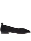 MICHAEL MICHAEL KORS BLACK VICKY LOGO TAPE KNIT BALLET FLAT,10817977