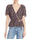 BAND OF GYPSIES BAND OF GYPSIES NASHVILLE FLORAL FAUX-WRAP BLOUSE,W1J25285C