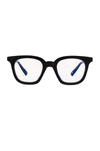 The Book Club The Snatcher In Black Tie Cat-eye Reading Glasses In Black Marker