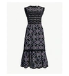 SANDRO Embroidered-lace floral dress