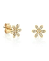 SYDNEY EVAN 14K GOLD DAISY STUD EARRING WITH DIAMONDS,PROD146480016