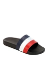 Moncler Jeanne Logo Embossed Slide Sandal In Charcoal