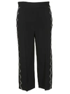 RED VALENTINO RED VALENTINO CROPPED SCALLOP TROUSERS,10818782