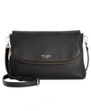 Kate Spade Run Around Large Flap Crossbody Bag In Black