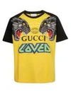 Gucci Tiger Printed T-shirt In Crop Black