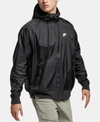 Nike Nsw Windrunner Logo-embroidered Recycled Shell Hooded Jacket In Black