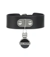 VETEMENTS GEORGIAN LOGO LEATHER CHOKER,P00373228