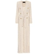 BALMAIN TWEED MAXI CARDIGAN,P00352285