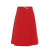 VALENTINO Virgin wool crêpe midi skirt,P00353244