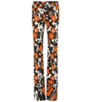 PRADA FLORAL JERSEY MID-RISE trousers,P00364461