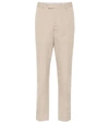 BOTTEGA VENETA HIGH-RISE STRAIGHT COTTON trousers,P00377174